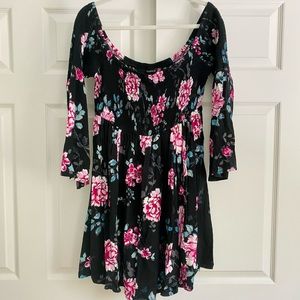 Torrid floral strapless dress
